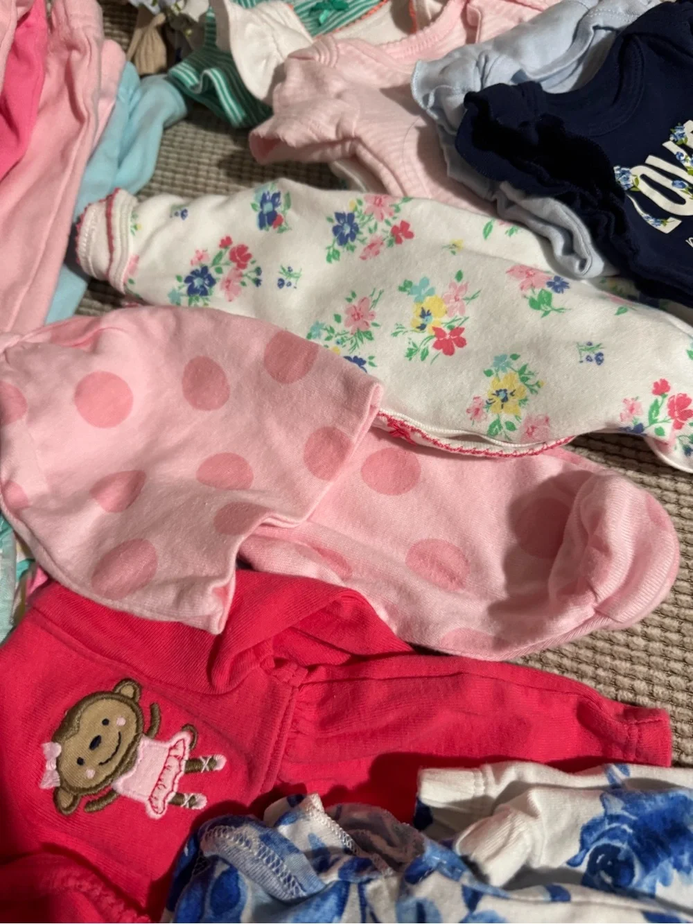 Misc Baby Girls Mixed Clothing Lot - Pink, Blue, White